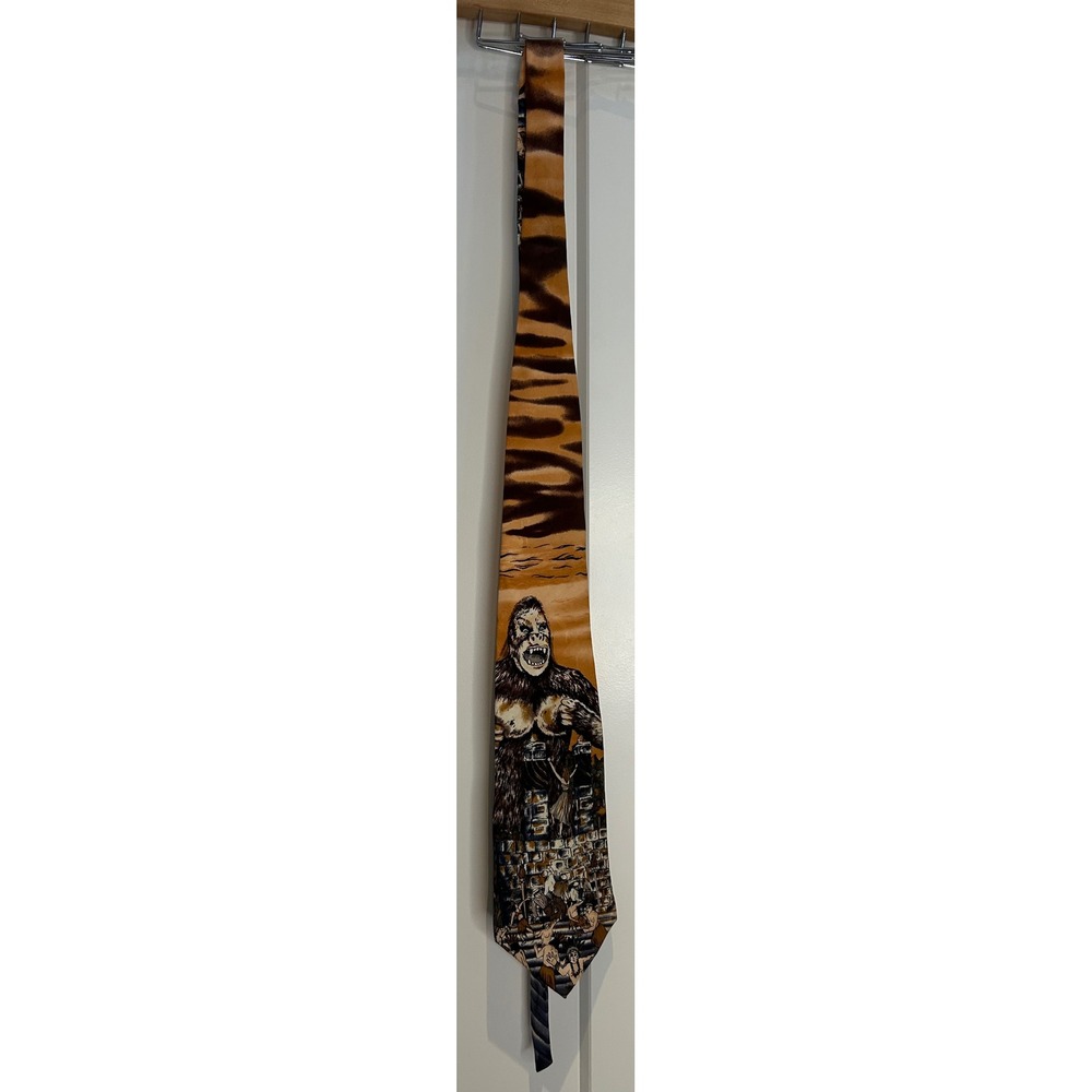 Vintage 1992 King Kong RKO Pictures Turner Entertainment‎ Tiger Stripe Necktie